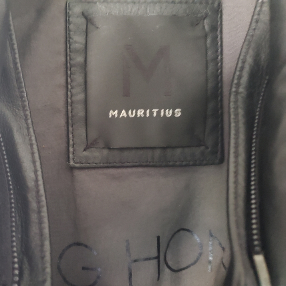 MAURITIUS Leather - Moto Black Jacket